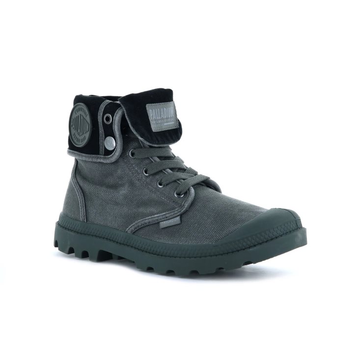 Bottes Palladium Baggy Femme Grise Foncé | FR FUO081J